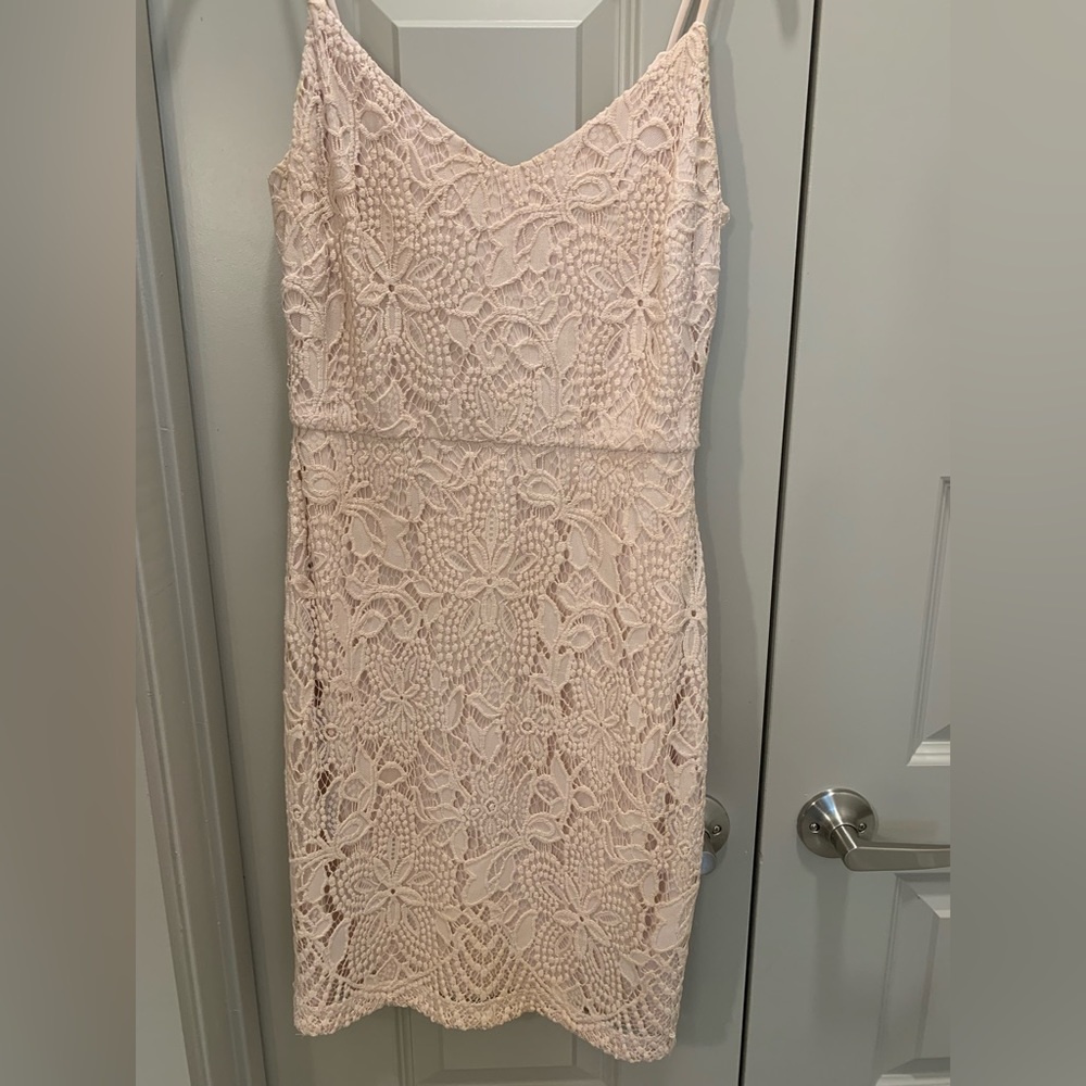 Guess light pink slip dress